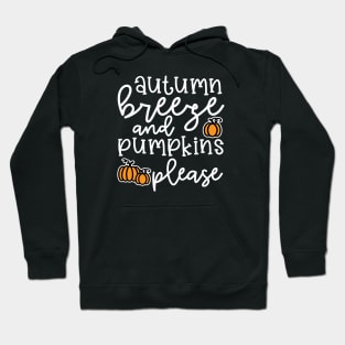 Autumn Leaves and Pumpkins Please Fall Halloween Cute Funny Hoodie